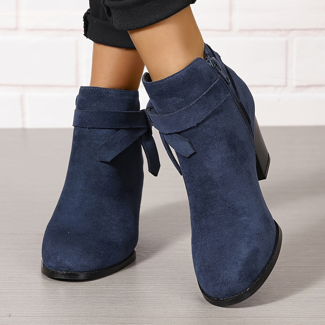 Clara | Bottines féminines à bout pointu avec détail en nœud