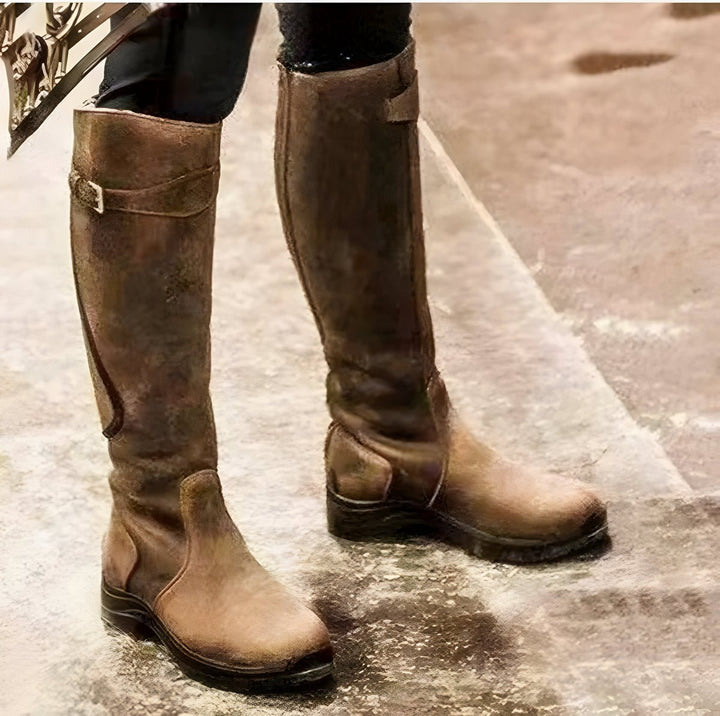Harper | Bottes d’équitation imperméables et durables en cuir, hauteur genou