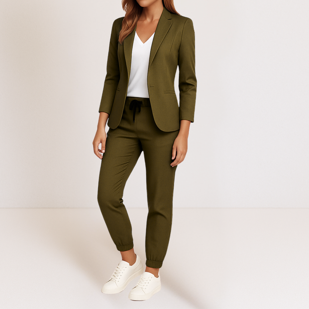 Seraphina | Ensemble blazer et jogging soigné et confortable pour femme
