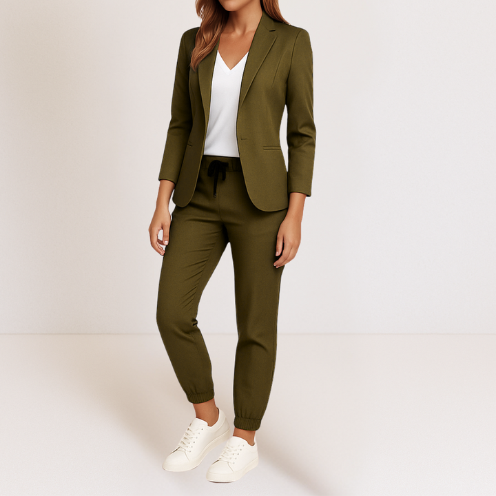 Seraphina | Ensemble blazer et jogging soigné et confortable pour femme