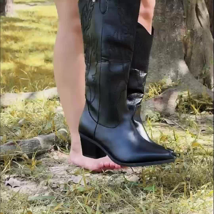 Hazel | Bottes de cowboy élégantes et confortables à tige large