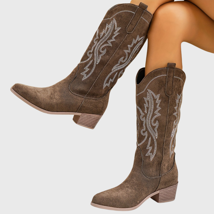 Camille | Stivali da cowboy eleganti e ricamati