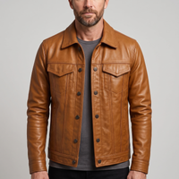 Adrian | Premium Genuine Leather Jacket With A Sleek Evening Style