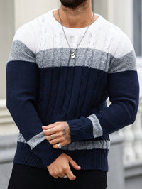 Fergus | Contemporary Color-Block Knit Sweater for Layered Looks