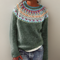 Alice | Elegant and Vintage Floral Knitted Sweater