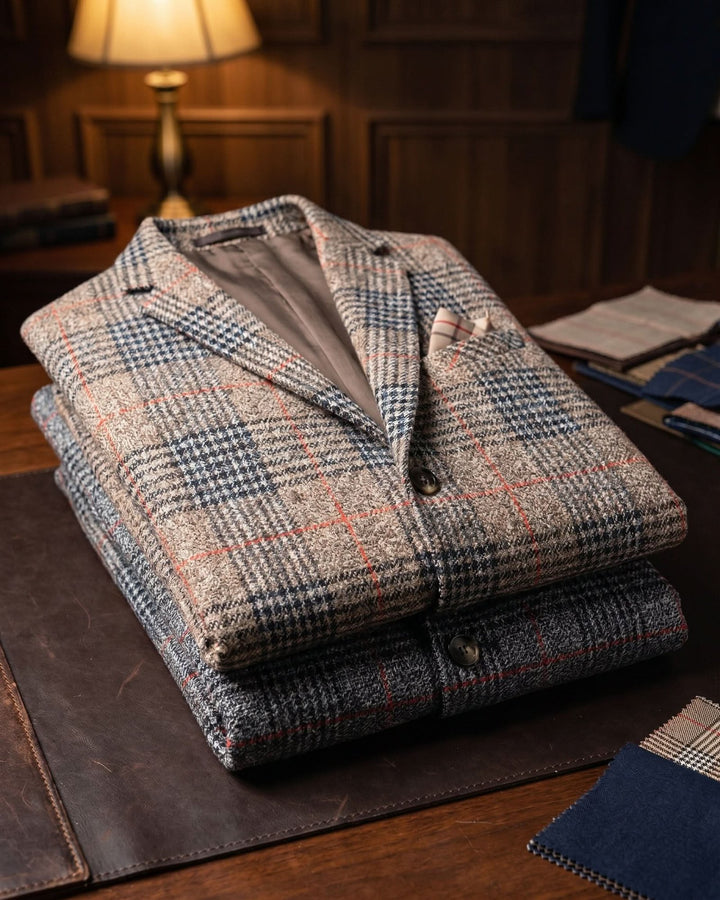 Montclair | Blazer – Soft-Textured Glen Plaid Style for Men