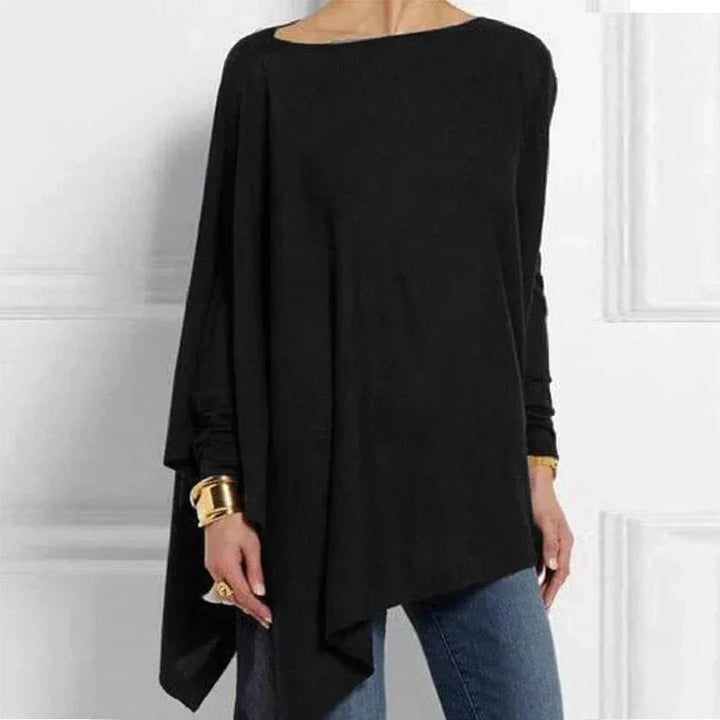 Maya | Top tunica in maglia asimmetrico, caldo ed elegante