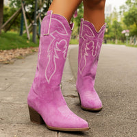 Madison | Bottes de cowboy western à tige large brodées