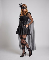 Sienna | Sheer-Overlay Adjustable Halloween Costume Dress