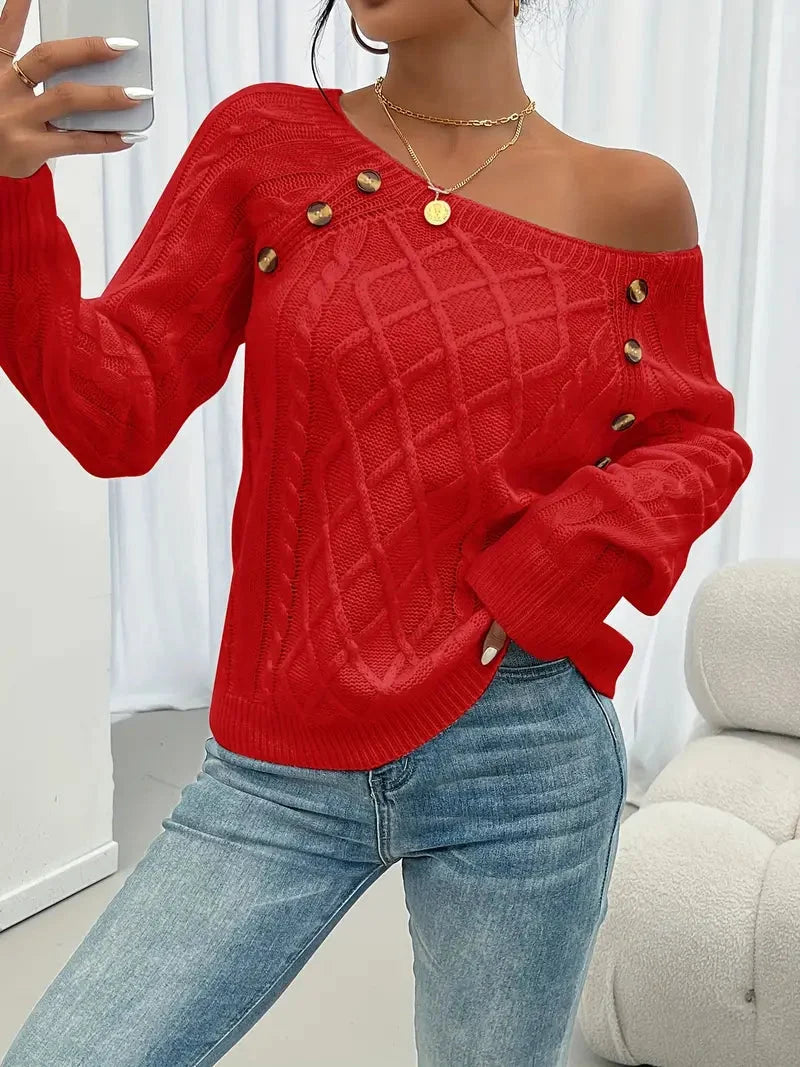 Lina | Cable Knit Sweater – Casual Style for Women