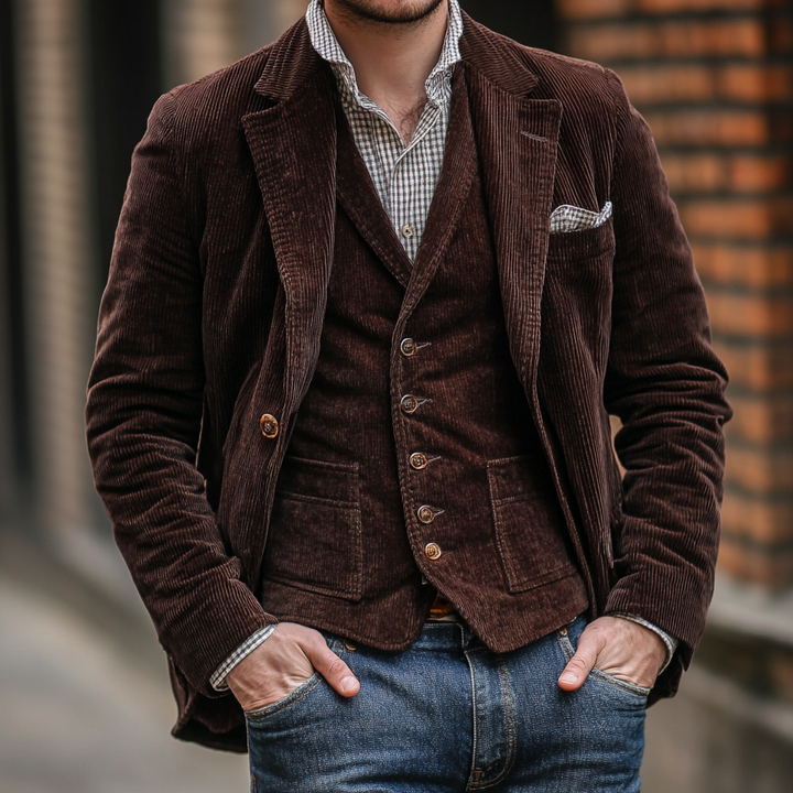 Henrik | Blazer classique et raffiné pour homme avec gilet