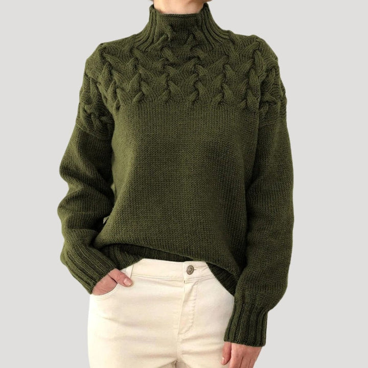 Sophie | Turtleneck Sweater with Cable Knit Design