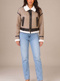 Stella | Stylish And Cozy Women's Teddy Aviator Jacket