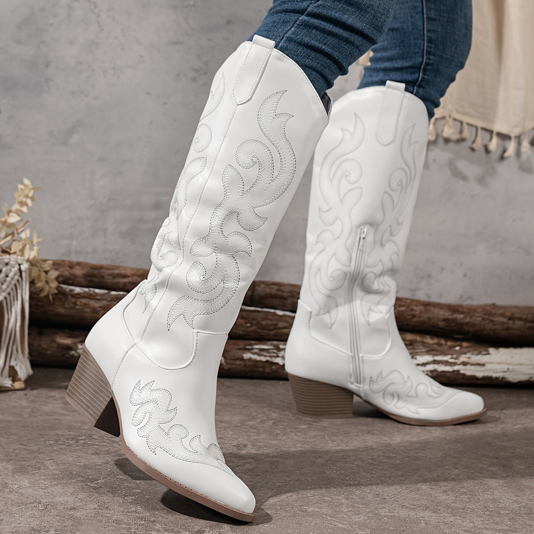 Stella | Stivali da cowboy eleganti e senza tempo per polpacci larghi
