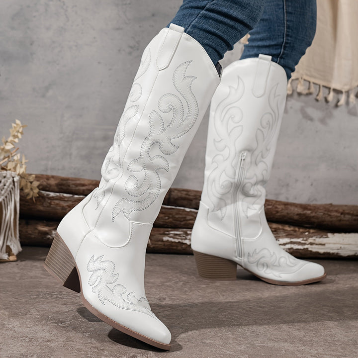 Stella | Stivali da cowboy eleganti e senza tempo per polpacci larghi