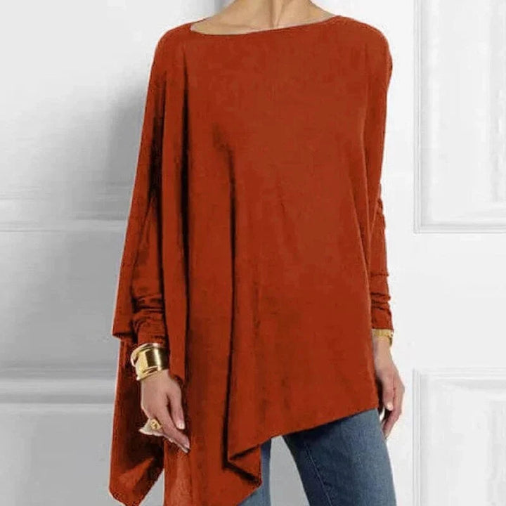 Maya | Top tunica in maglia asimmetrico, caldo ed elegante