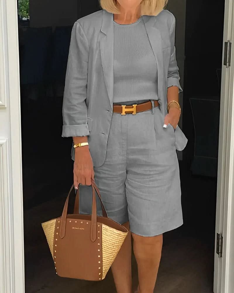 Riley | Two-Piece Suit Set – Stylish Blazer and Tailored Shorts