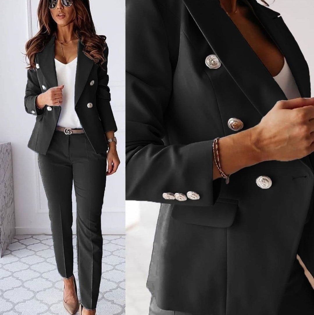 Seraphina | Completo da donna sofisticato con blazer doppiopetto