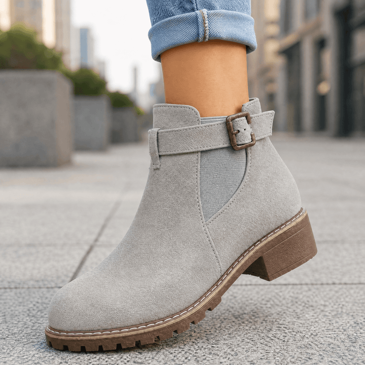 Solara | Slip On Low Heel Ankle Boots for Women