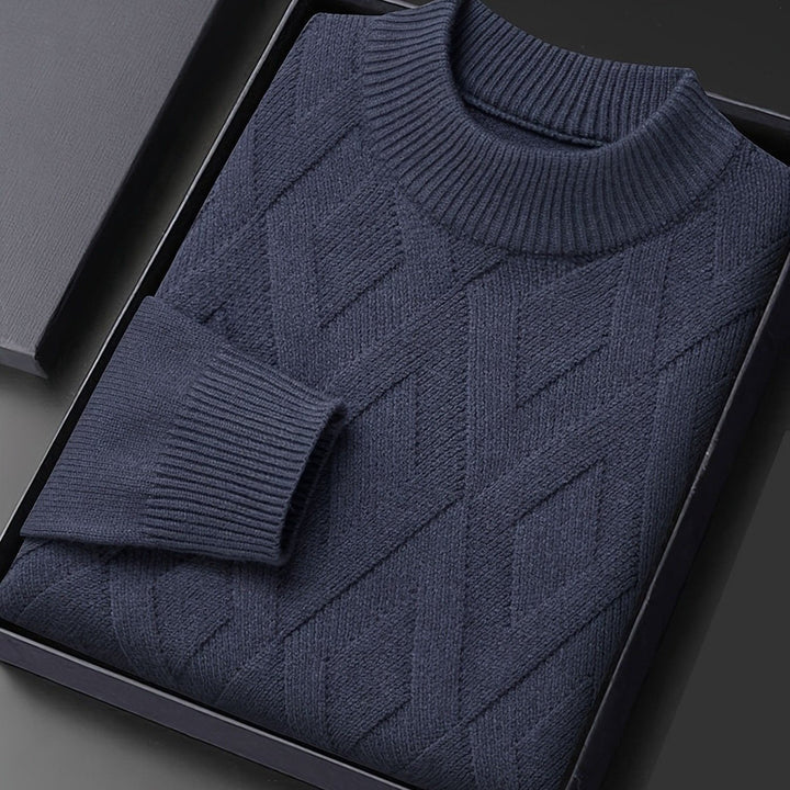 Elysian | Textured Mock-Neck Sweater for Effortless Style