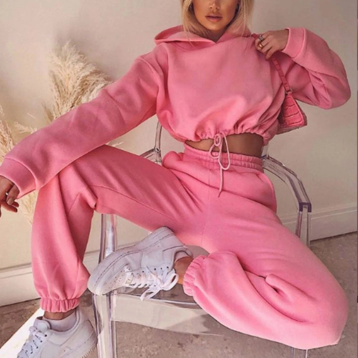 Drape | Two-Piece Tracksuit Set with Hood