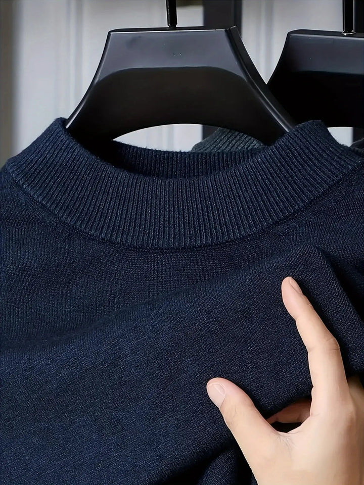 Jonah | Mock Neck Knit Sweater for Men – Comfortable Everyday Style