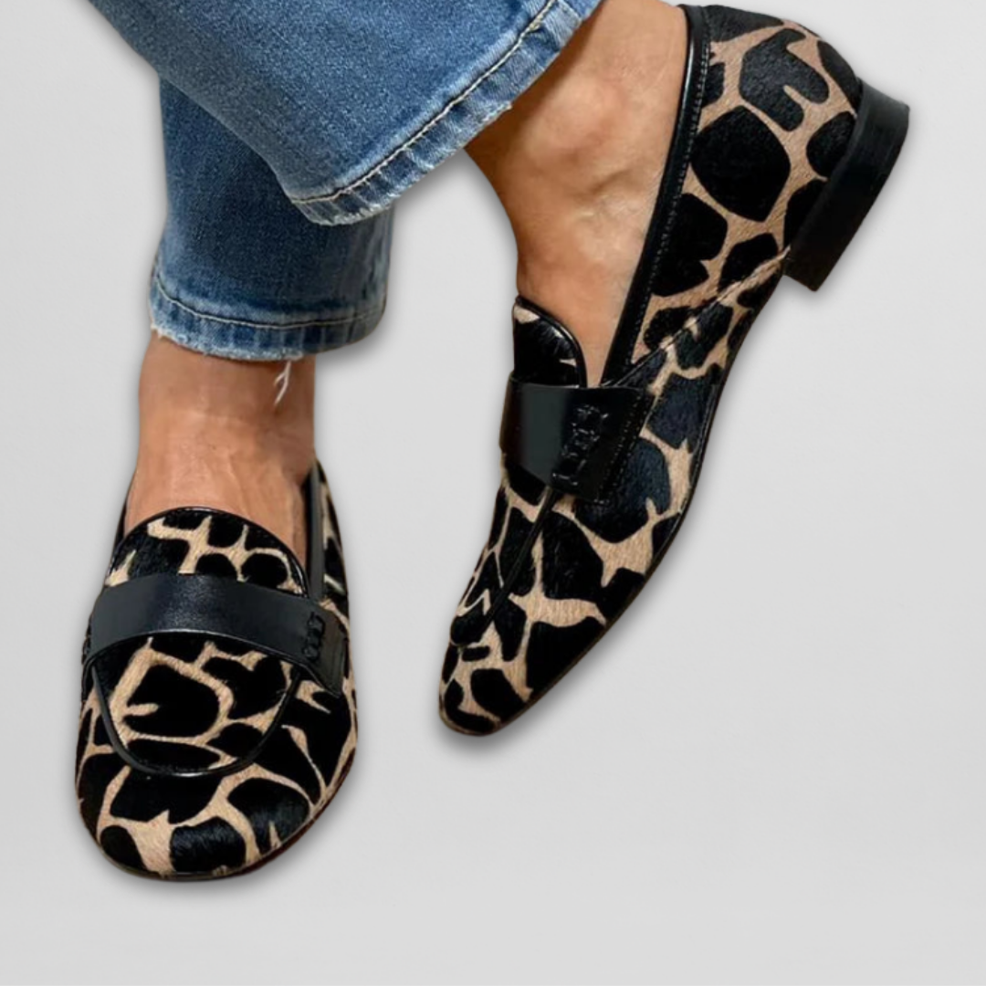 Lisa | Mocassins intemporels et élégants pour femmes à imprimé léopard