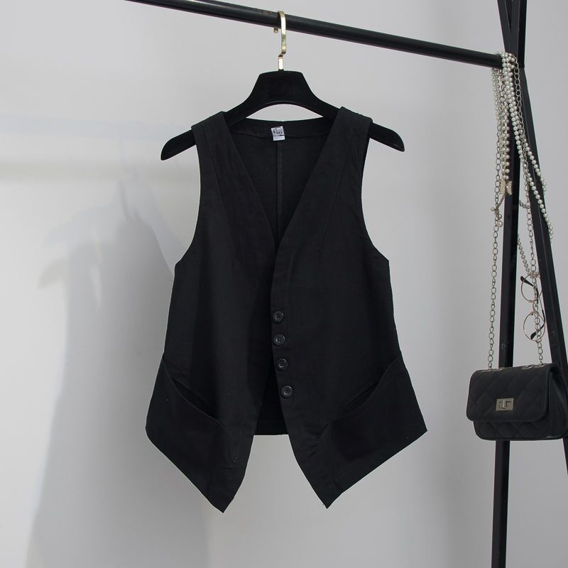 Clara | Gilet élégant et respirant en lin à col en V