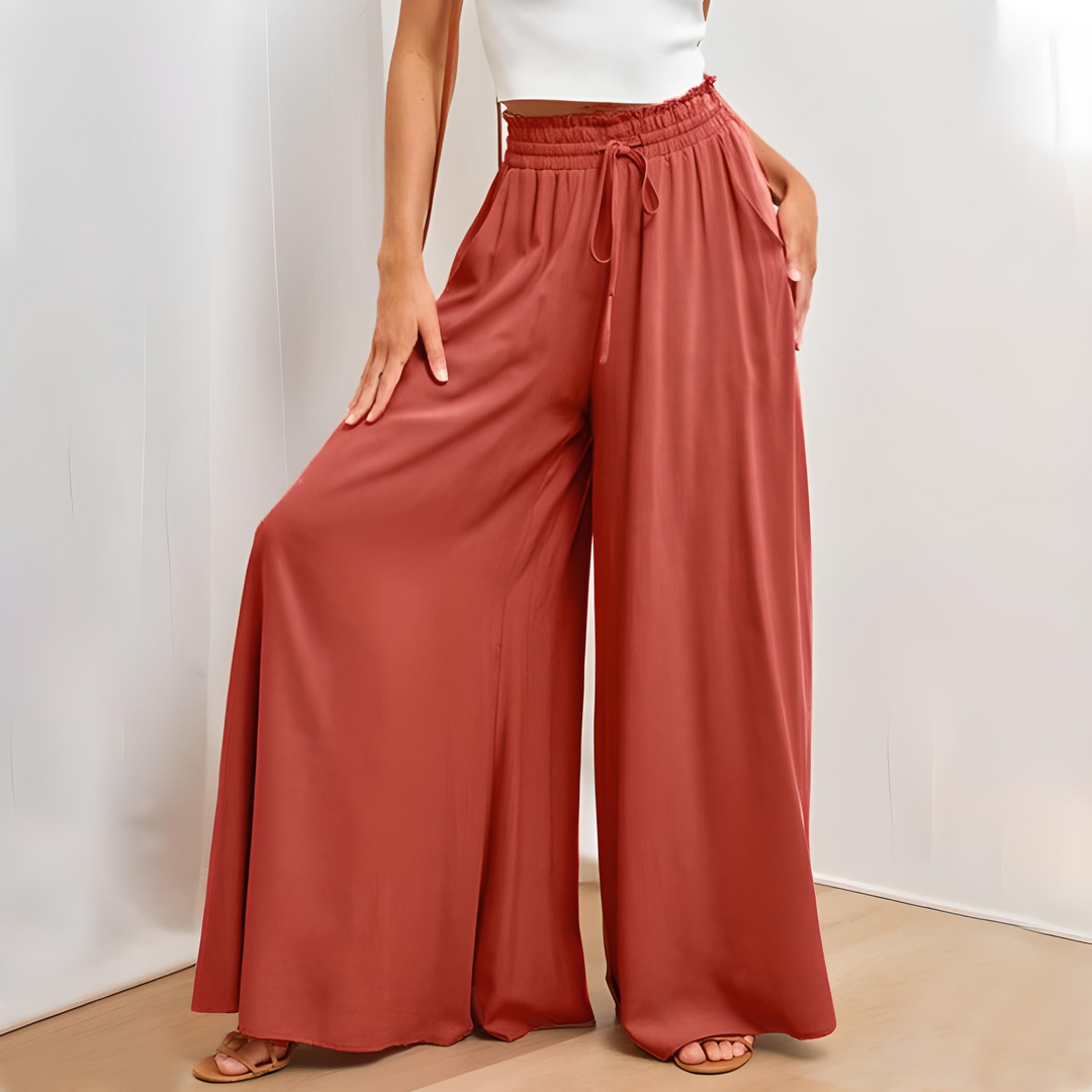 Luna | Pantaloni senza tempo in puro cotone a gamba larga