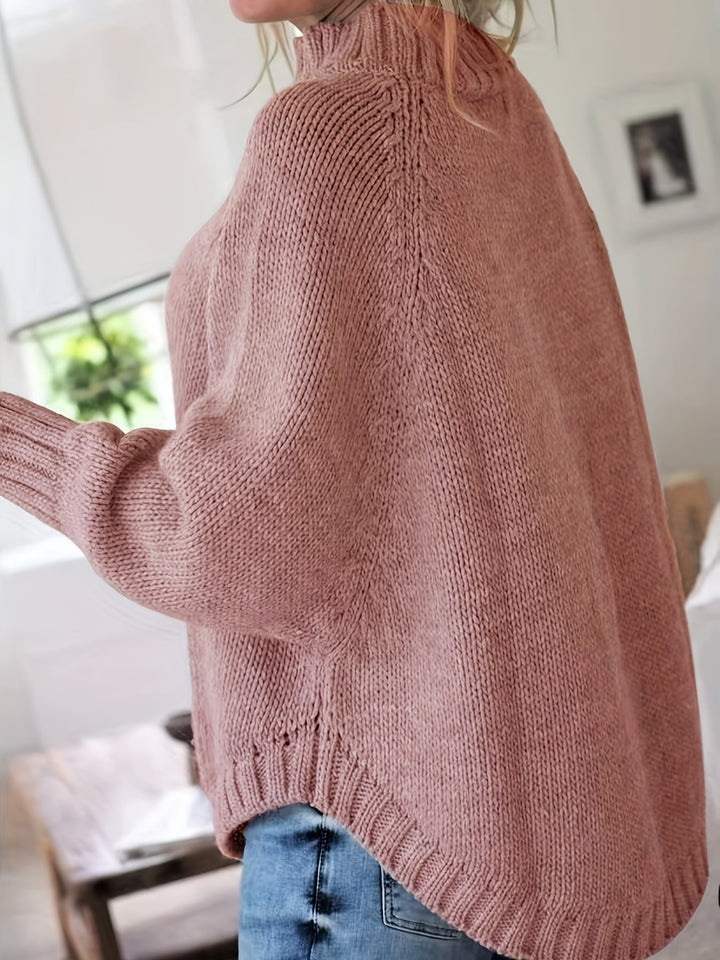 Corinna | Cable-Knit Sweater – Cozy High-Neck Style for Women