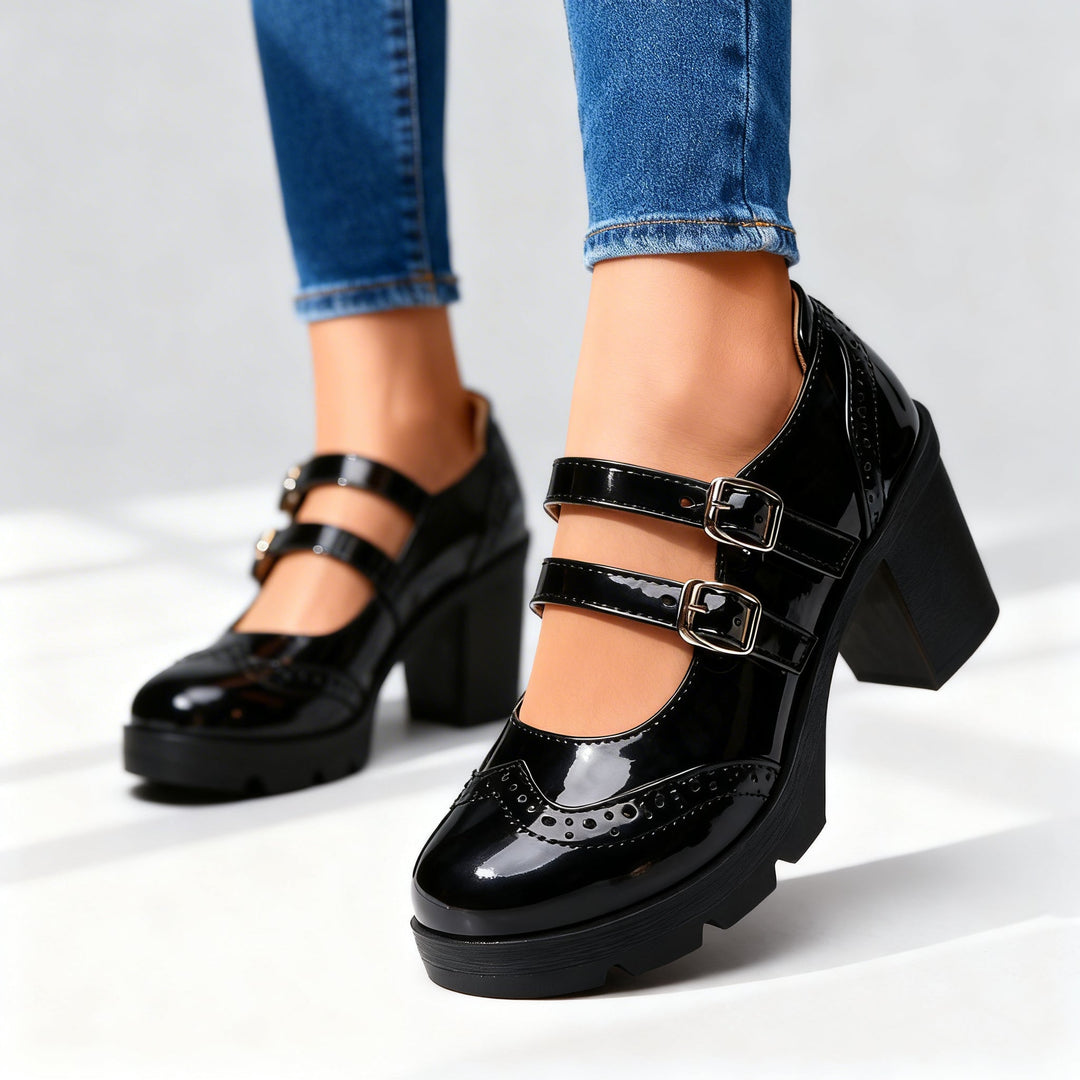 Alice | Vintage Inspired Platform Mary Jane Block Heel 0