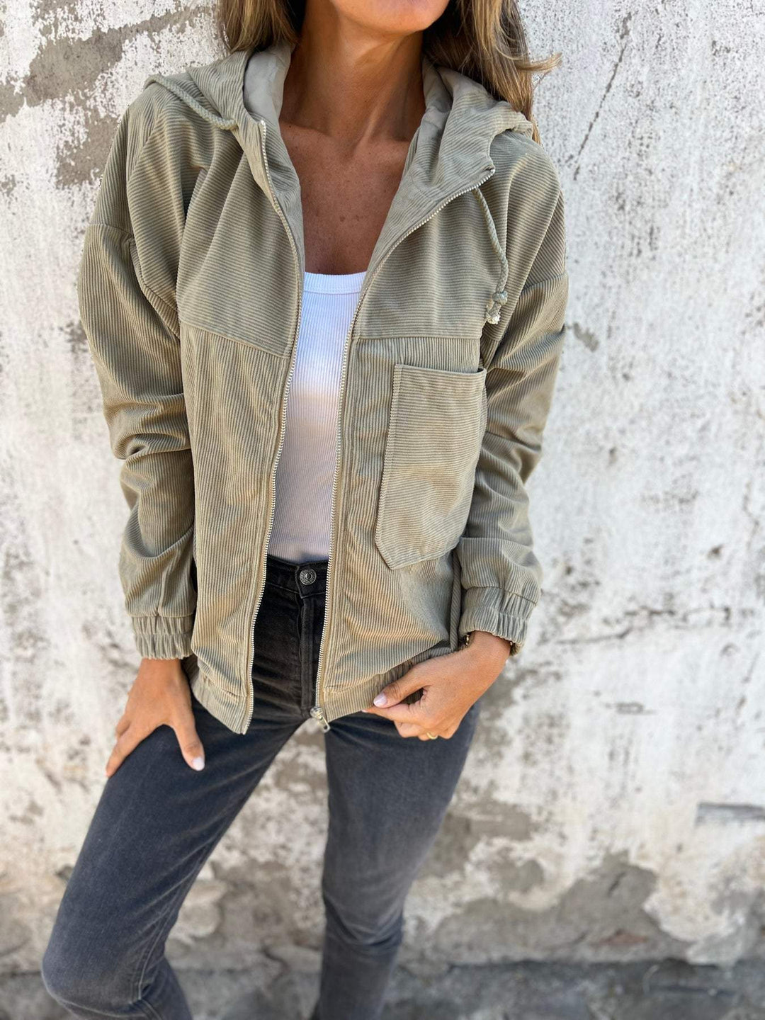 Amy | Soft Cord Fabric Casual Style Jacket 6