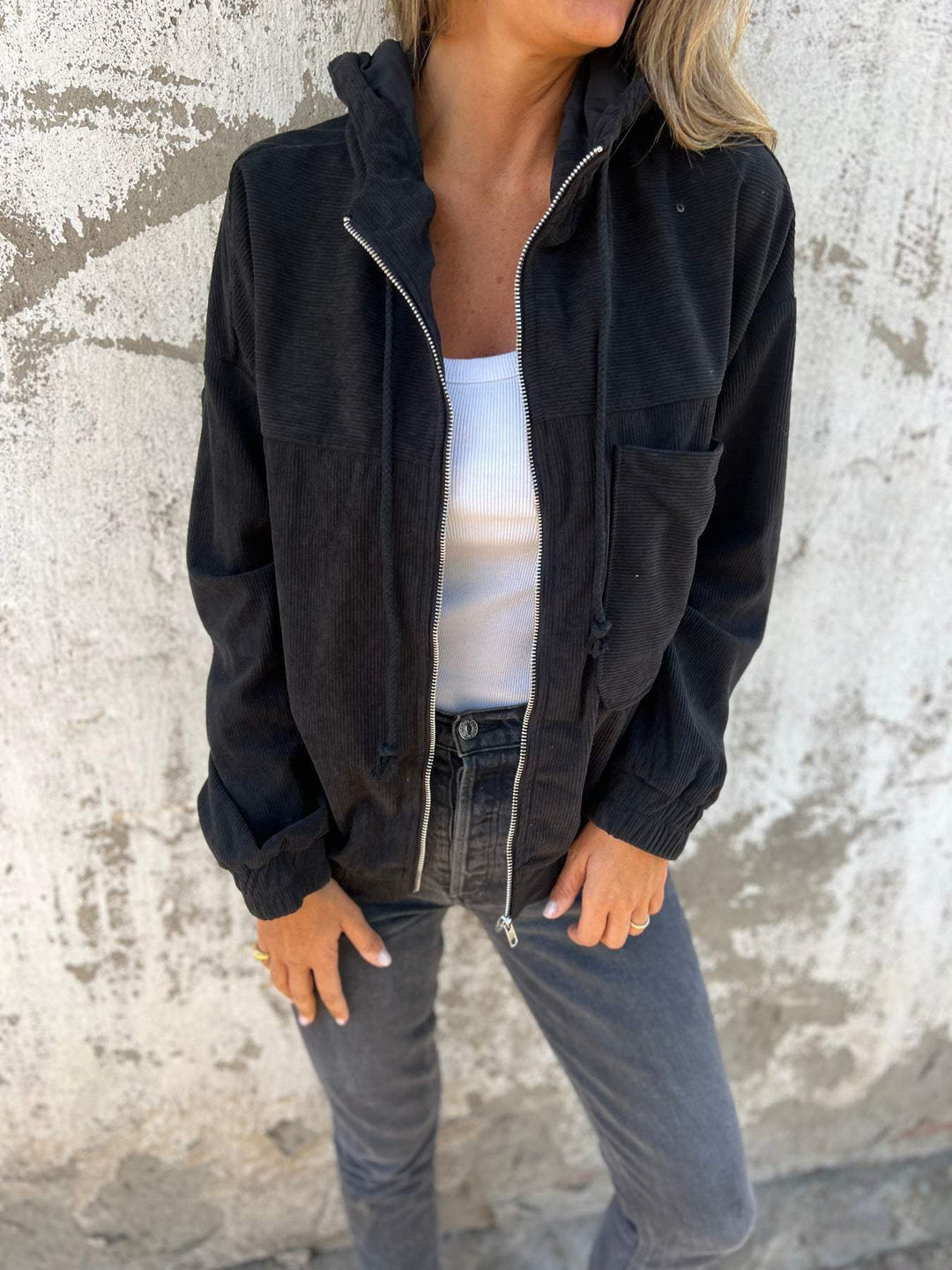 Amy | Soft Cord Fabric Casual Style Jacket 8