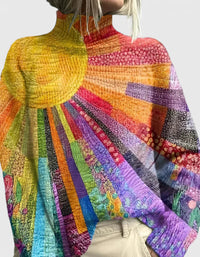 Elizabeth | Relaxed and Colorful Turtleneck Knit Sweater