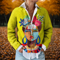 Chloe | Comfortable Art Printed Knit Cardigan