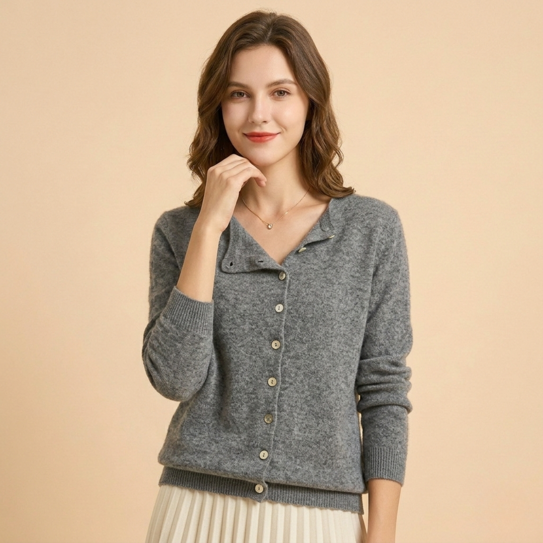 Aurelia | Elegant Button Knit Sweater 0