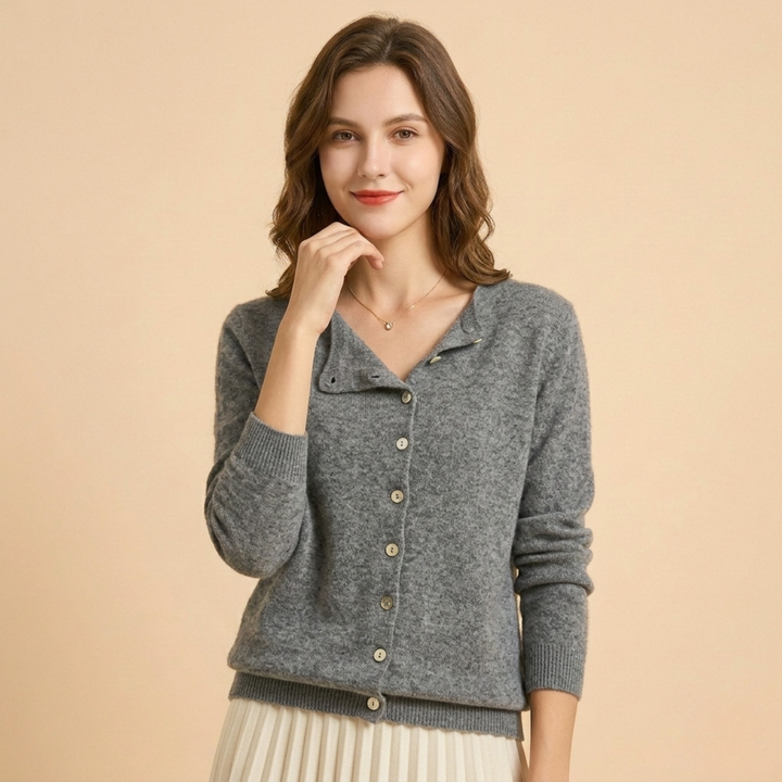 Aurelia | Elegant Button Knit Sweater 0