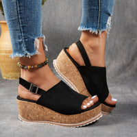 Luna | Trendy Leopard Print Platform Wedges Sandals