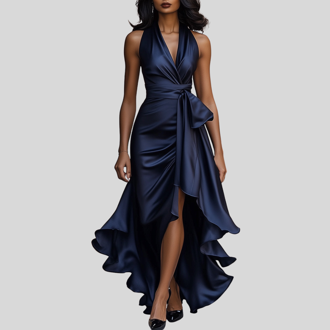 Aveline | Evening Dress Formal Gown Elegant Satin High Slit 1