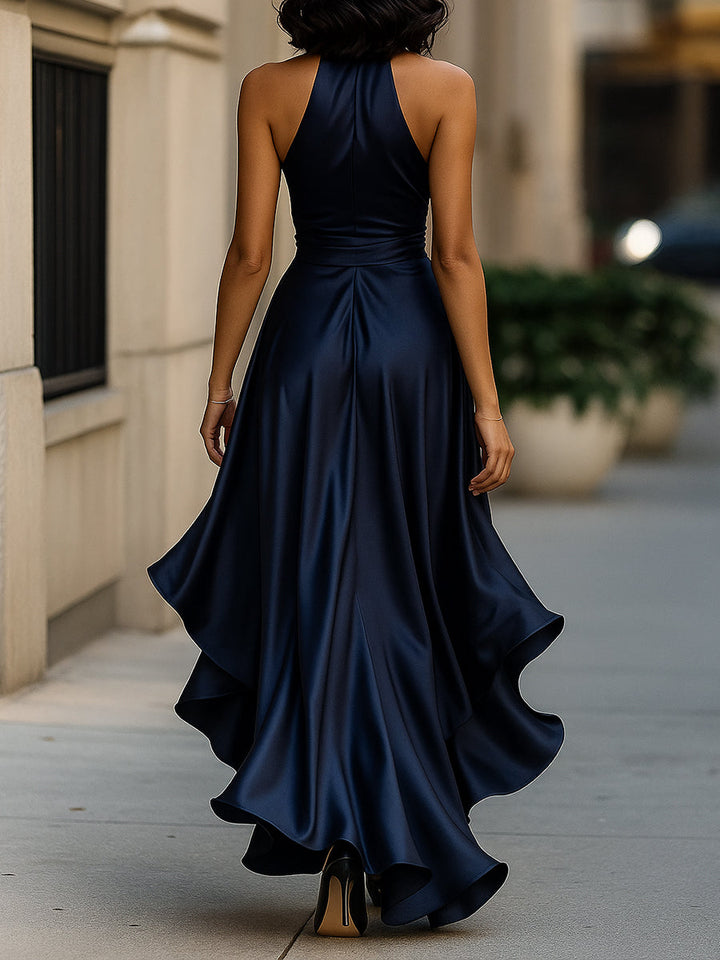 Aveline | Evening Dress Formal Gown Elegant Satin High Slit 4