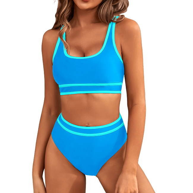 Aveline | High Waisted Bikini Set Soft Comfortable High Cut Bottoms 3