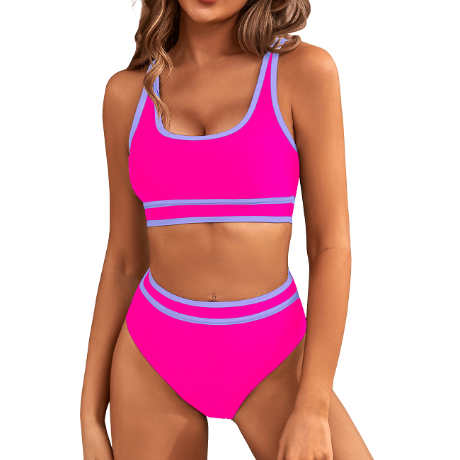 Aveline | High Waisted Bikini Set Soft Comfortable High Cut Bottoms 4