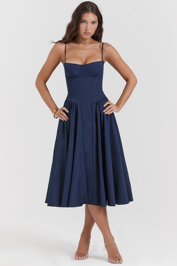 Bianca | Modern Corset Flowy A-Line Summer Dress 0