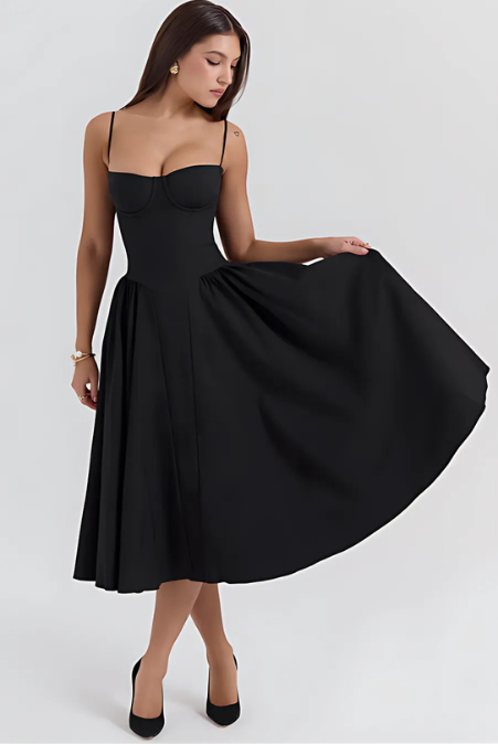 Bianca | Modern Corset Flowy A-Line Summer Dress 7