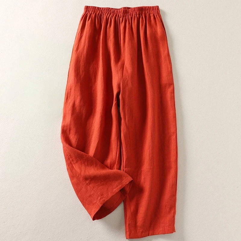 Blythe | Elegant High-Rise Wide Leg Trousers for Women - Comfortable & Versatile Palazzos 0