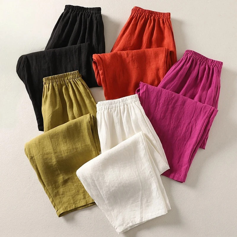 Blythe | Elegant High-Rise Wide Leg Trousers for Women - Comfortable & Versatile Palazzos 5