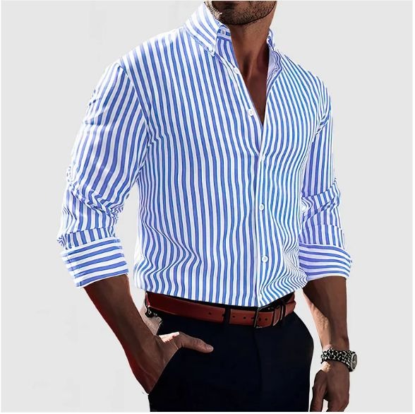 Bram | Stylish and sophisticated striped men's shirt 3