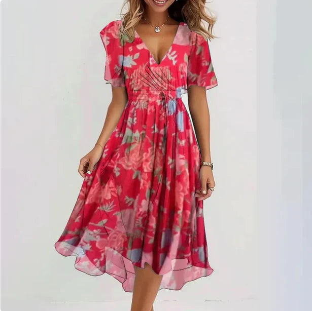 Brianna | Summer & Cocktail Style  V-Neck Dress 0