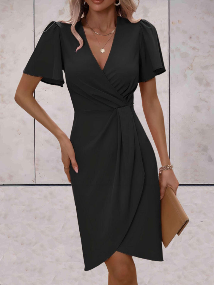 Caitlyn | Elegant V-Neckline Wrap Dress 11