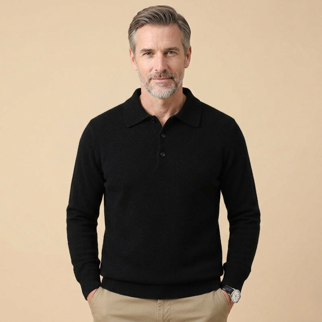 Calder | Men's Classic Long Sleeve Polo 1